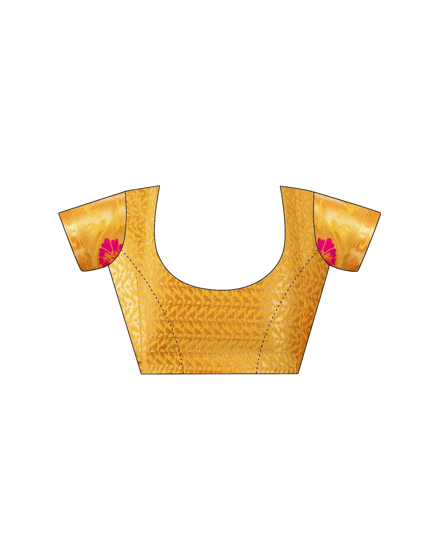 Yellow Silk Woven Paithani Saree - Image 9
