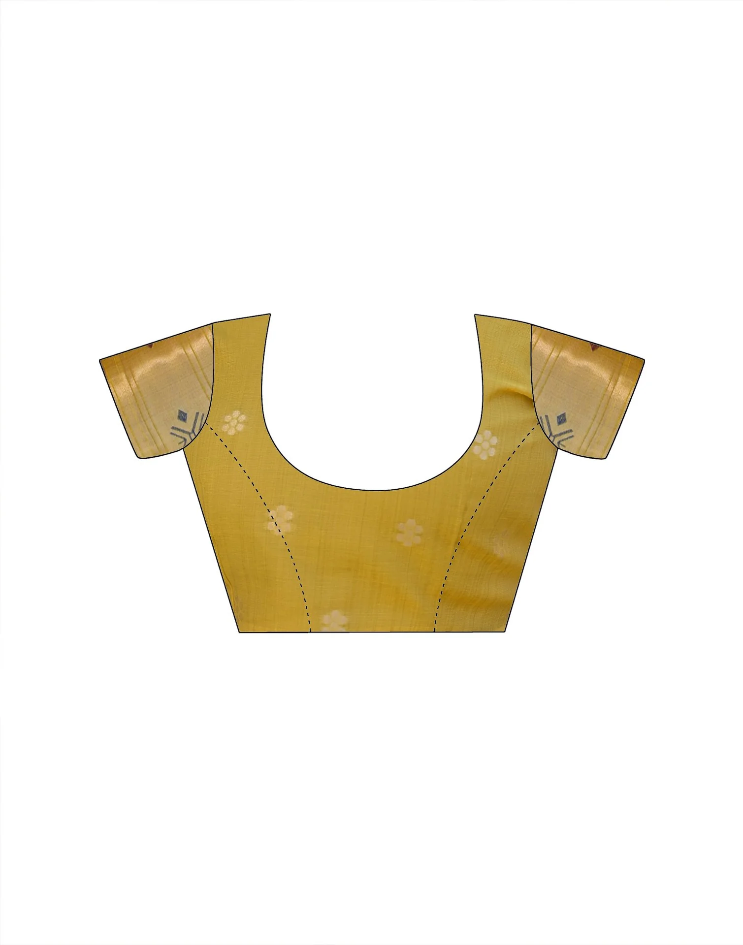 Yellow Cotton Woven Paithani Saree - Image 12