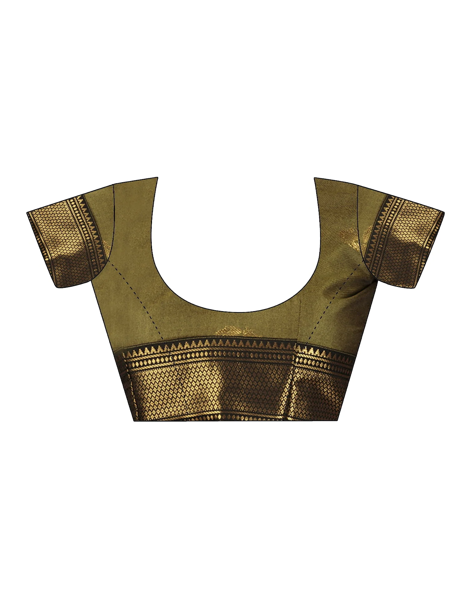 Mustard Yellow Silk Woven Kanjivaram Saree - Image 8